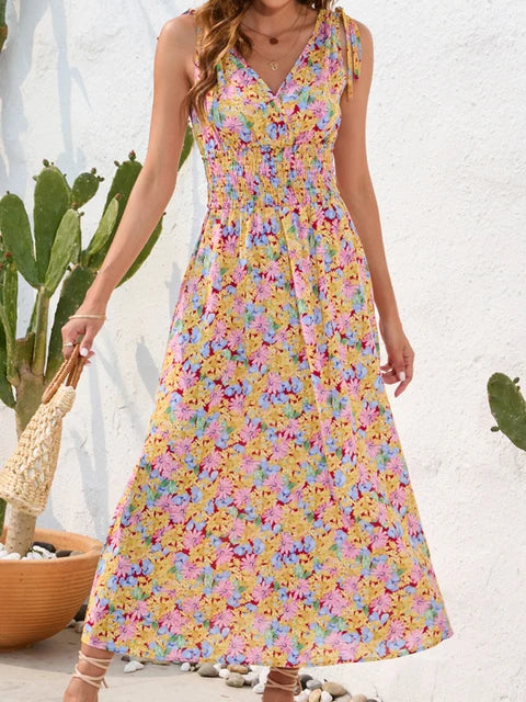 Robe élégante Longue à Imprimé Floral